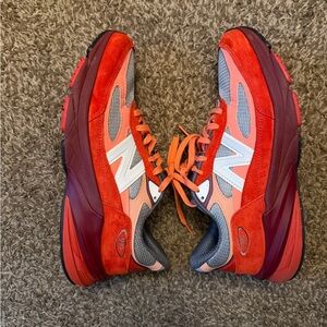 New Balance 990v6 red community 10.5 men’s with OG box extra laces